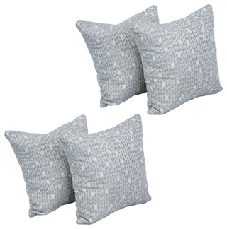 17" Jacquard Throw Pillows With Inserts, Set of 4, Banyan Linen