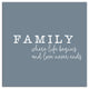 Family Where Life Begins 12x12 Canvas Wall Art