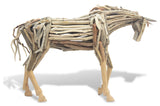 Coastal Home DÃ©cor 'Driftwood Horse Trotting' Rustic Handmade Folk Sculpture