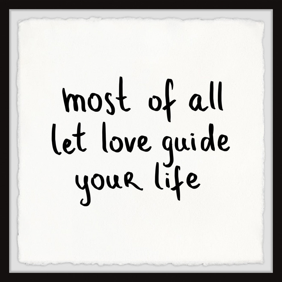 "Let Love Guide" Framed Painting Print, 18x18
