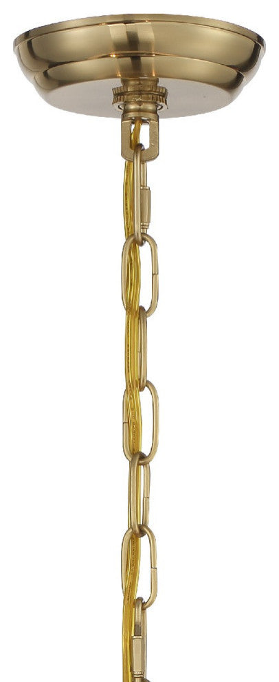 Othello 3 Light Chandelier in Vibrant Gold with Hand Cut Crystal