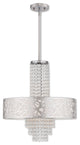 4 Light Pendant Chandelier, Polished Chrome