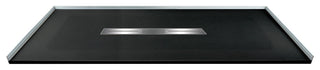 Transolid 60-in L x 31.5-in W Zero Threshold Center Drain Shower Base, Black