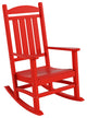 WestinTrends HDPE Outdoor Patio Adirondack Rocking Chair, Classic Porch Rocker, Red