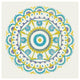"Lakai Circle VI Blue and Yellow" Paper Print by Kathrine Lovell, 32"x32"