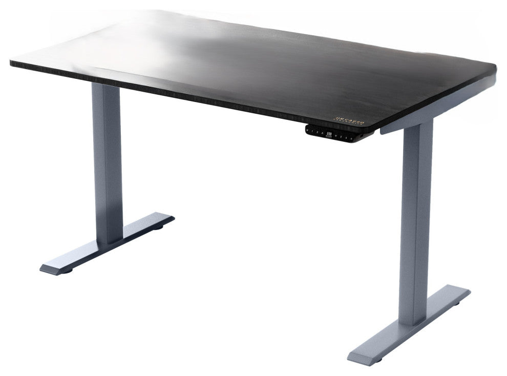 30" Adjustable Black and Gray Stainless Steel Standing Desk