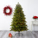7' North Carolina Fir Faux Xmas Tree W/550 Clear Lights & 3703 Bendable Branches