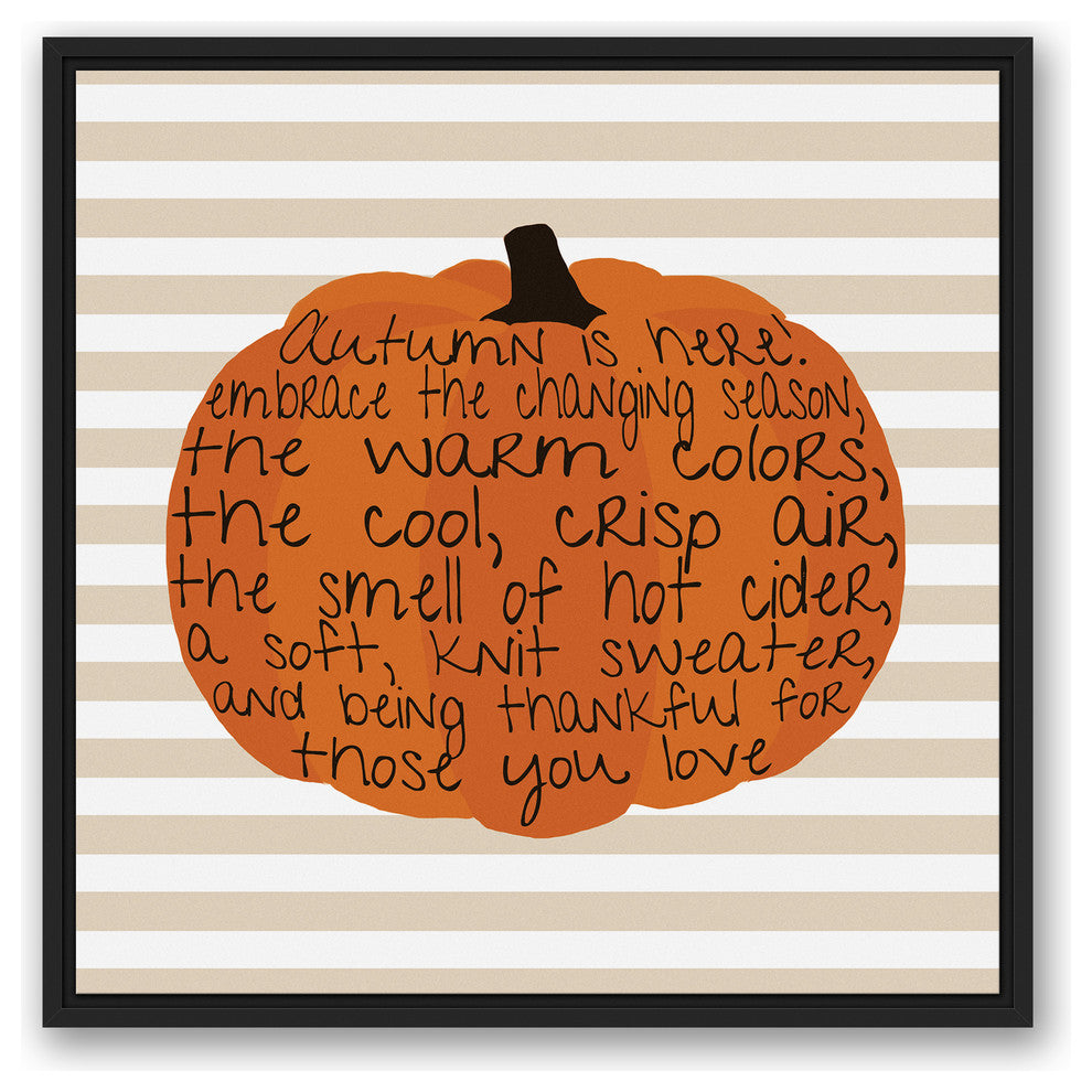 Embrace Autumn 24x24 Black Floating Framed Canvas