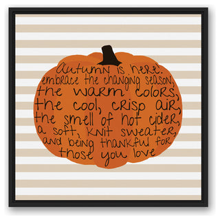 Embrace Autumn 24x24 Black Floating Framed Canvas