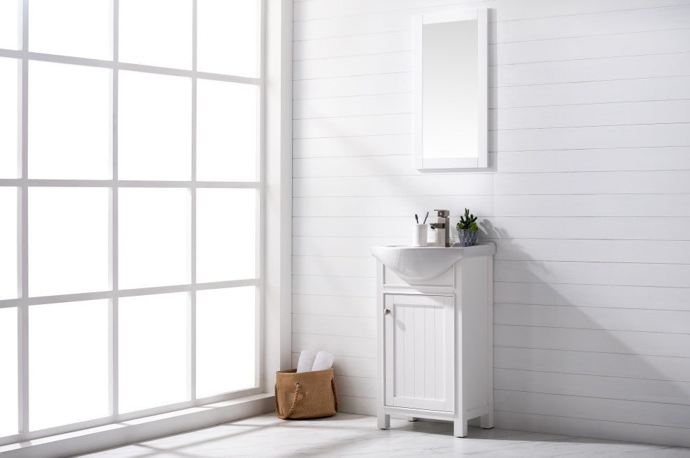 Marian Transitional White 20" Single Sink Vanity
