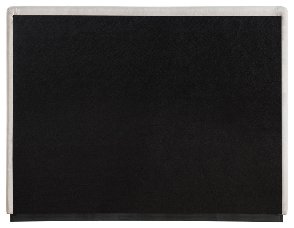 Flynn Linen Textured Fabric Full Bed, Beige, Queen