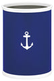 Kasualware 13Qt Oval Wastebasket, Anchor Blue