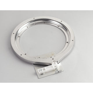Solid Surface Kidney Lazy Susan, Corner Base With Swivel, Gray, 32Wx32Dx4.25H