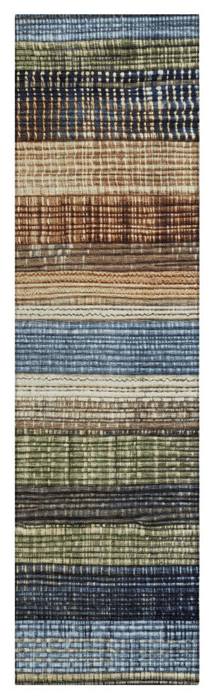Machine Washable Indoor/Outdoor Chantille ACN1873 Blue 2'3" x 7'6" Runner Rug