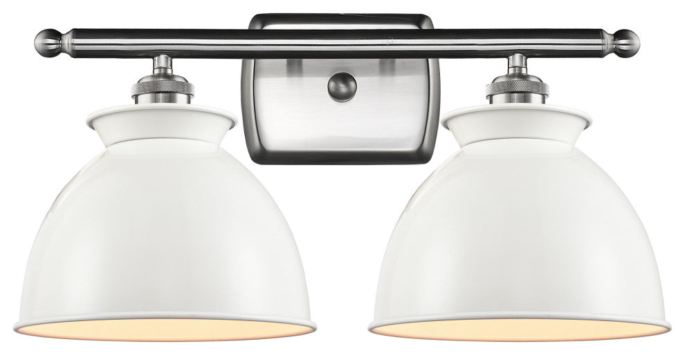 Innovations 516-2W-SN-M14-W 2 Light Bath Vanity Light, Brushed Satin Nickel