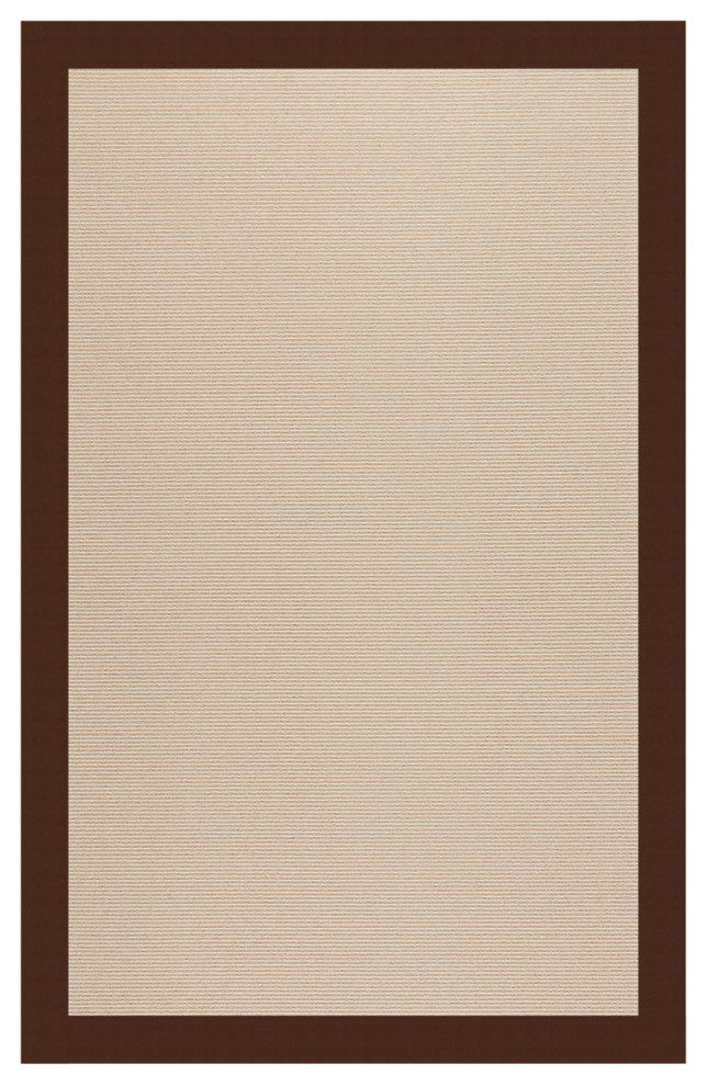 Zoe-Beach Sisal Machine Tufted Rectangle Rug, Brown, 10'x14'
