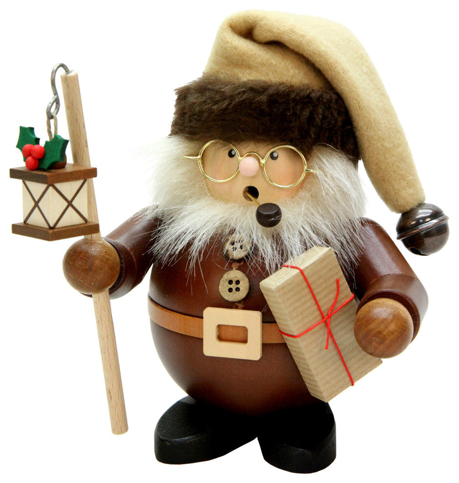 Christian Ulbricht Incense Burner- Santa With Lantern (Natural)