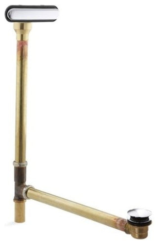 Kohler Clearflo Slotted Overflow Brass Bath Drain, Polished Chrome