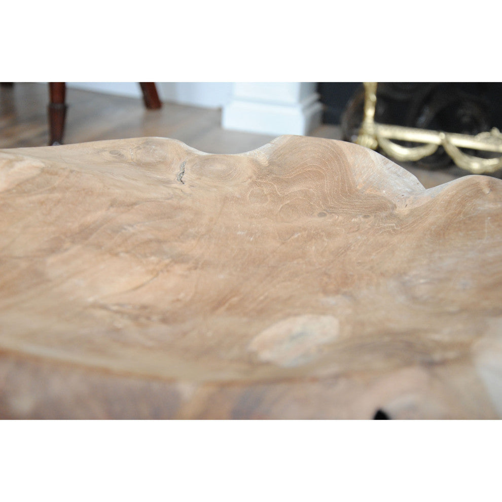 NSMC129 Teak Rootball Tractor Seat