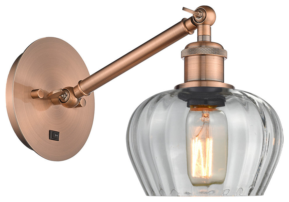 Innovations 317-1W-AC-G92-LED 1-Light Sconce, Antique Copper