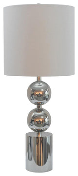 Polished Metal Table Lamp, Polished Nickel