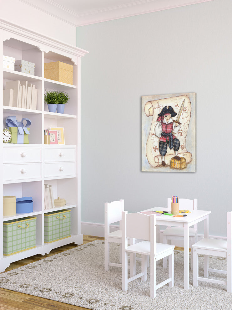 Marmont Hill, "Pirate" by Reesa Qualia Painting Print on Wrapped Canvas, 12x18