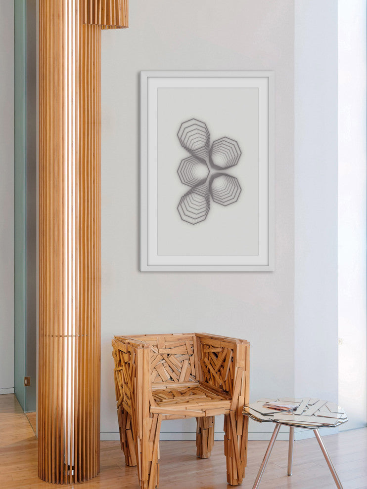 Marmont Hill, "Sprouting Hexagons" by Bryon White Framed Painting Print, 24x36