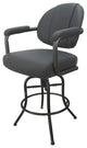 Swivel Tilt Metal Counter 26" 30" Bar Stool M-70, Gray Vinyl - Gray, 26"