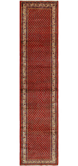 Fine Vintage Distressed Haluk Red/Ivory Runner, 2'9 x 11'4