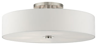 Brushed Nickel Timeless, Transitional, Versatile, Semi Flush