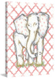 "Coral Elephant" by Reesa Qualia Painting Print Wrapped Canvas, 24x36