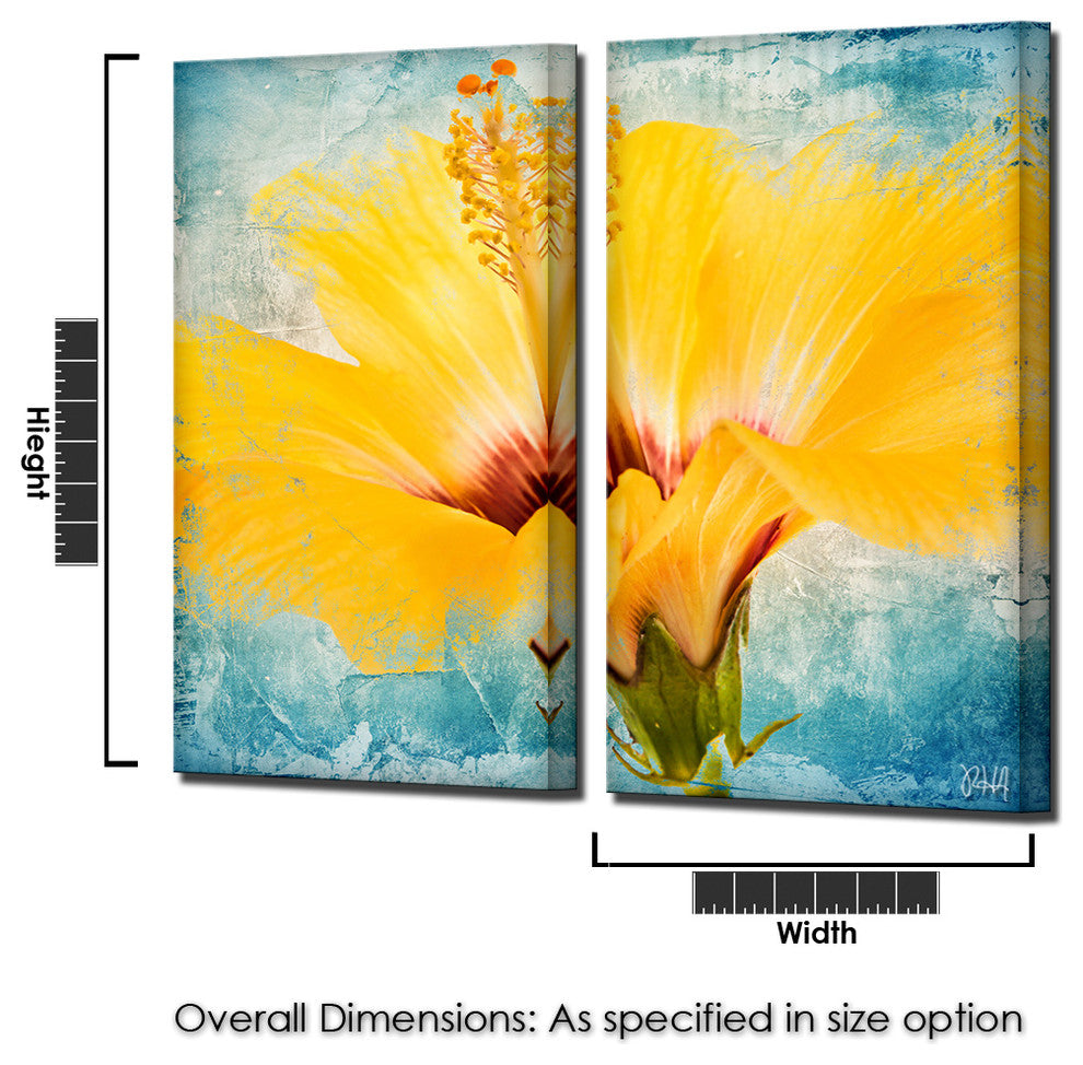 Painted Petals XVII Canvas Wall Art 2-Piece Set, 40"x20"