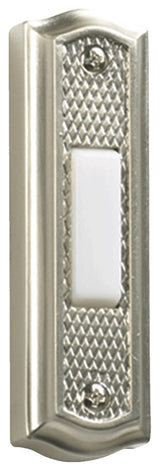 Quorum Zinc Door Chime Button, Satin Nickel