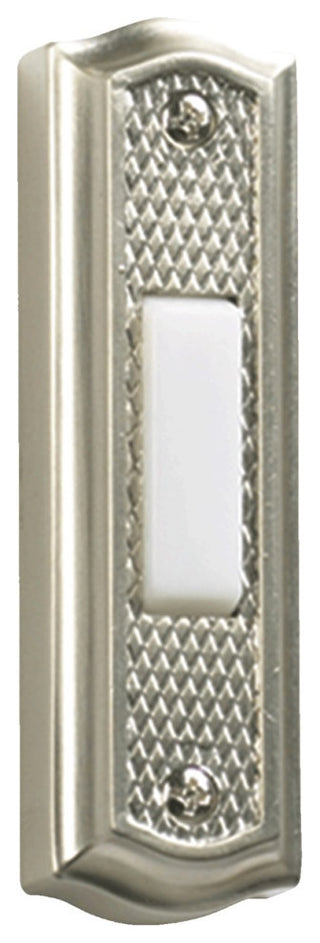 Quorum Zinc Door Chime Button, Satin Nickel