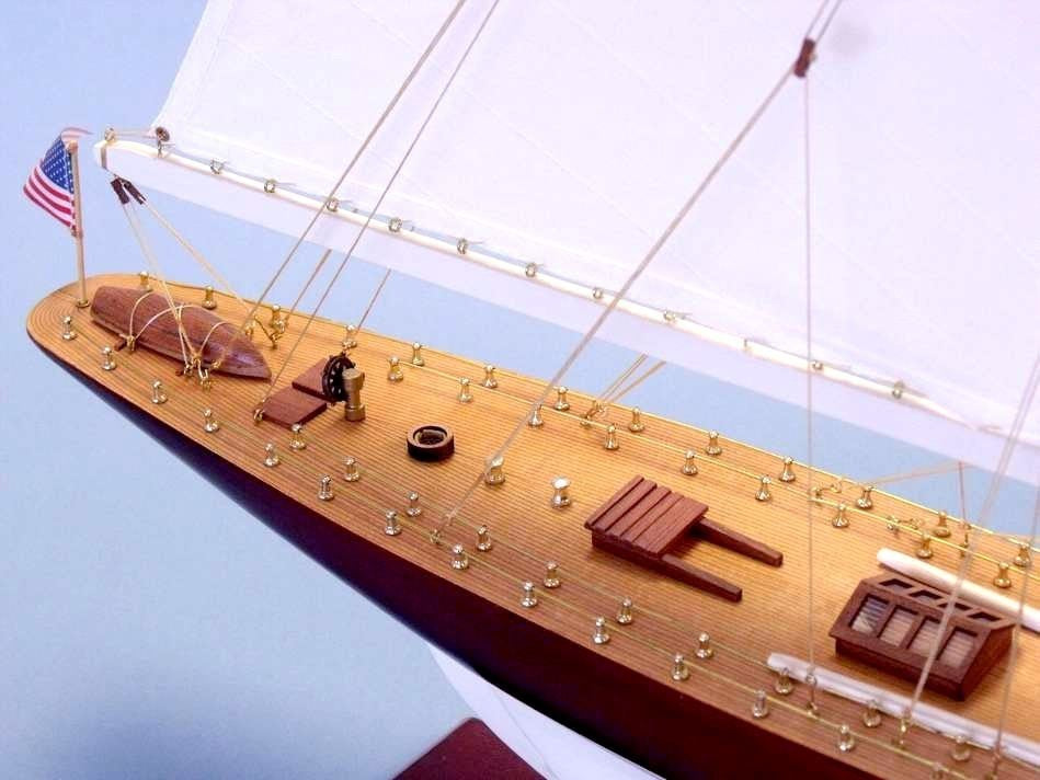 William Fife Limited 35'', Wood Sailboat Model, Sailboat Model Decor, Wooden