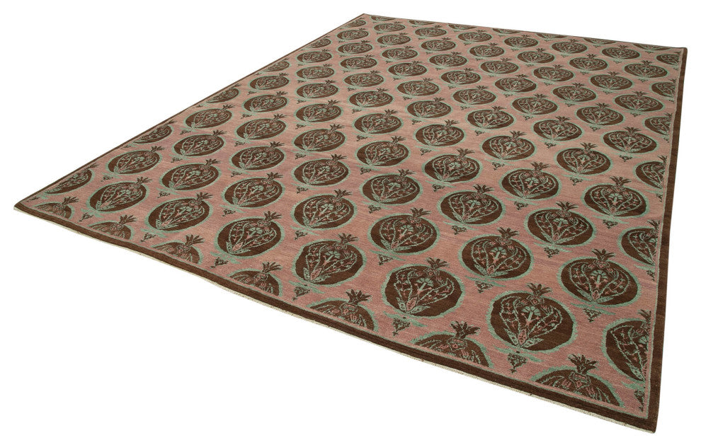 Rug N Carpet - Handmade Oriental 9' 0" x 11' 11" Wool Oushak Area Rug