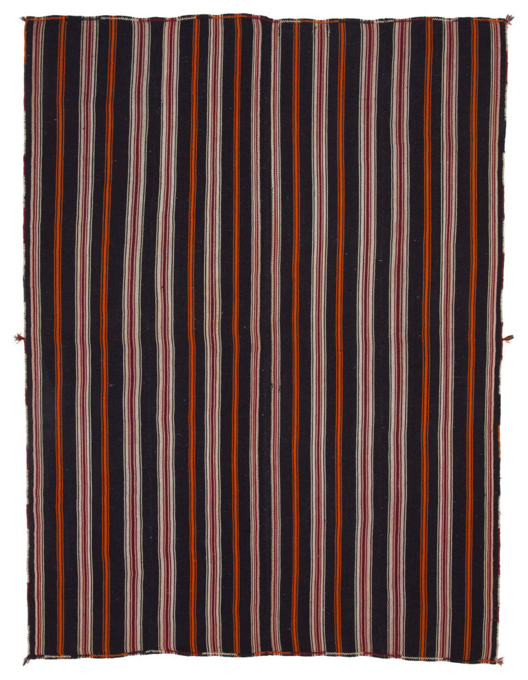 Rug N Carpet - Handmade Oriental 6' 11'' x 9' 4'' Vintage Goat Hair Kilim Rug