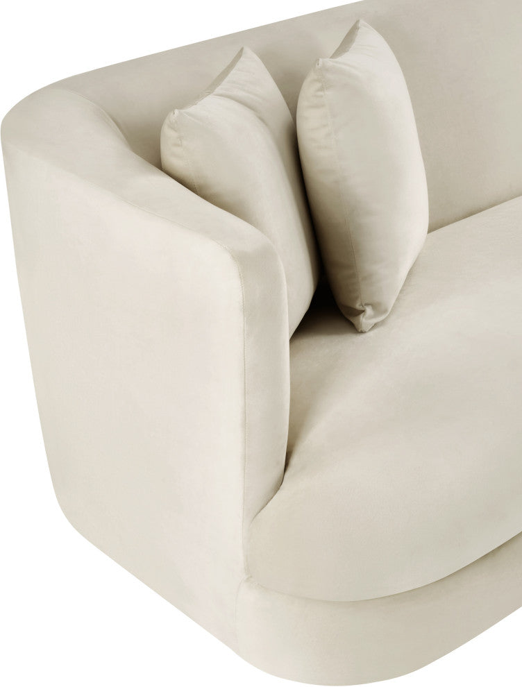 Alder Upholstered Chair, Cream, Velvet, Sofa