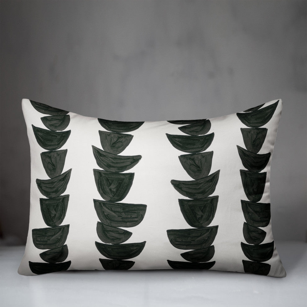 Monochromatic Stacked Bowls 14"x20" Spun Poly Pillow