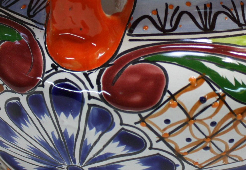 Small Multicolor Talavera Ceramic Pot