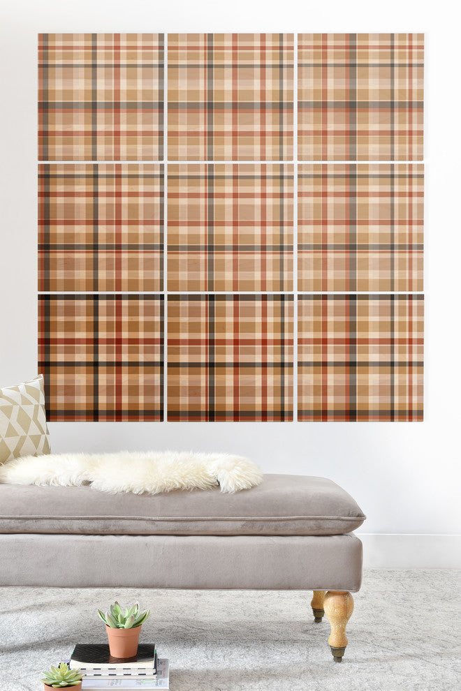 Deny Designs Lisa Argyropoulos Neutral Weave Wood Wall Mural, 3'x3'