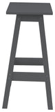 Poly Lumber Bar Stool, Dark Gray, Bar Height, Square