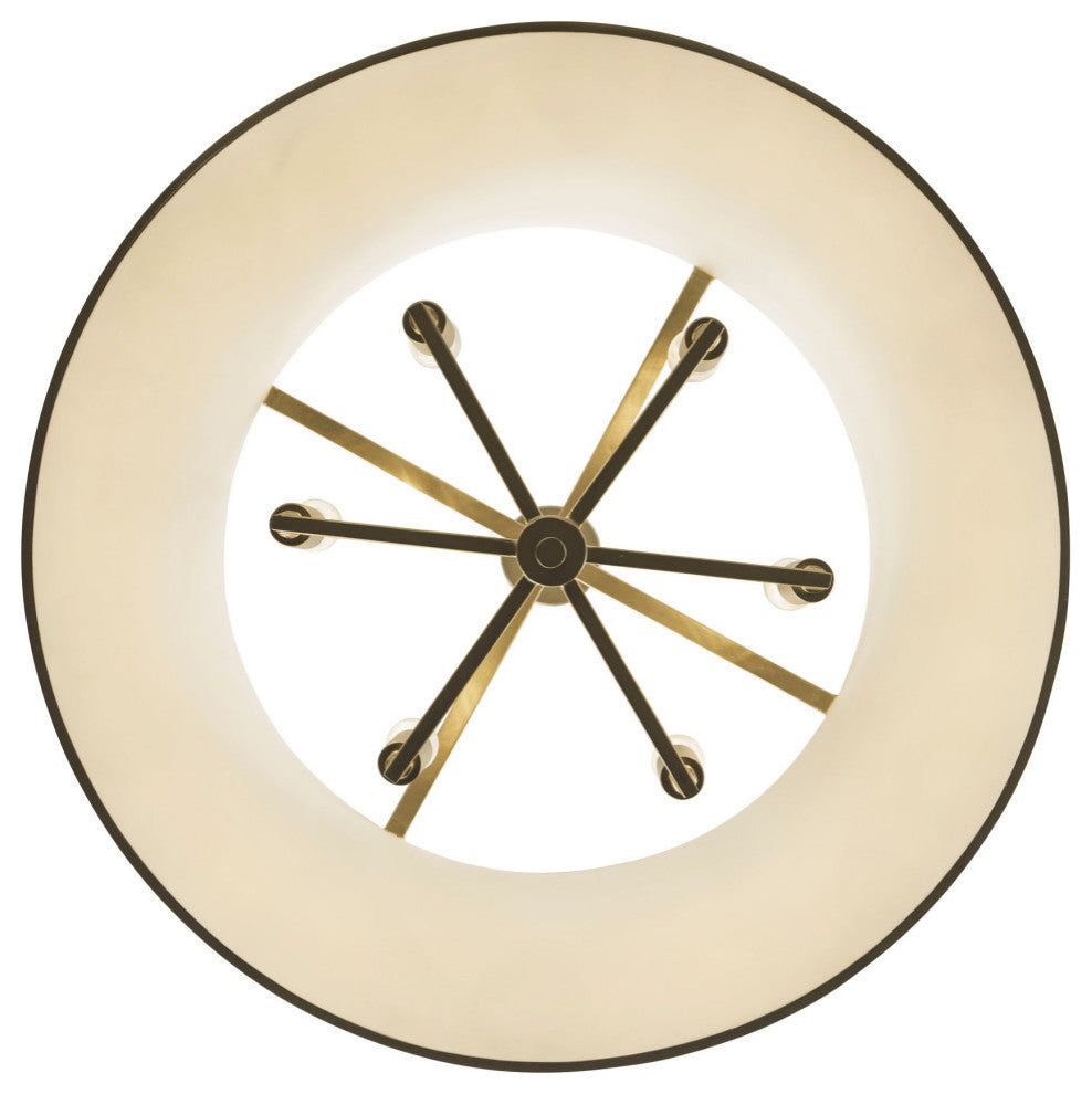 Coco 6-Lt  Pendant - Matte White/French Gold