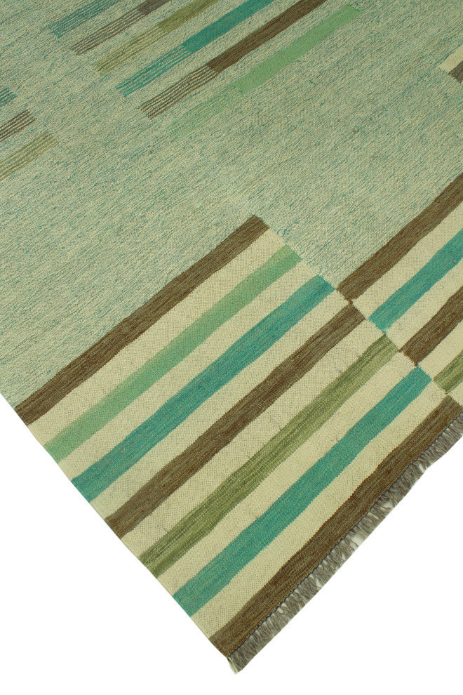 Winchester Kilim Habibeh Blue/Ivory Rug, 8'11x11'9