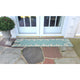 Capri Coral Border Indoor/Outdoor Rug, Aqua, 2'x5'