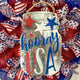 Hooray USA Patriotic Wreath Handmade Deco Mesh