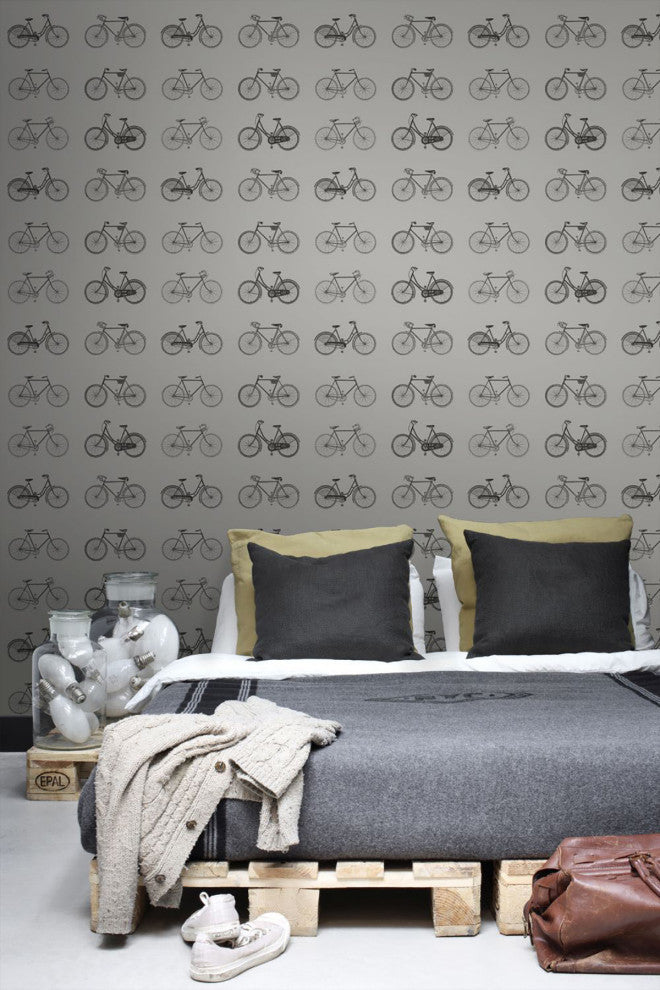 Turnblad Grey Bicycle Wallpaper Bolt