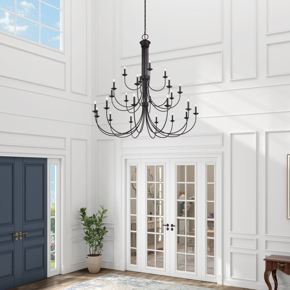 Estate 24-Light Bronze Grande Foyer Chandelier