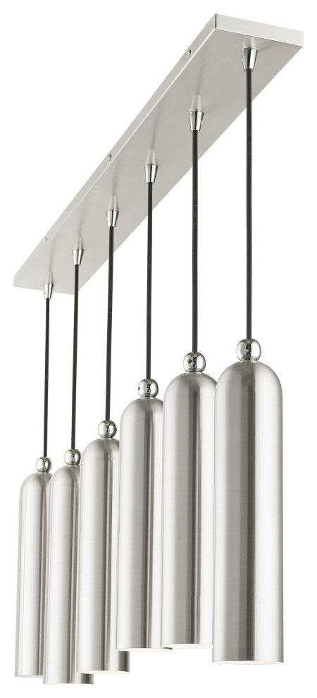 Brushed Nickel Mid Century Modern, Urban, Scandinavian Linear Pendant
