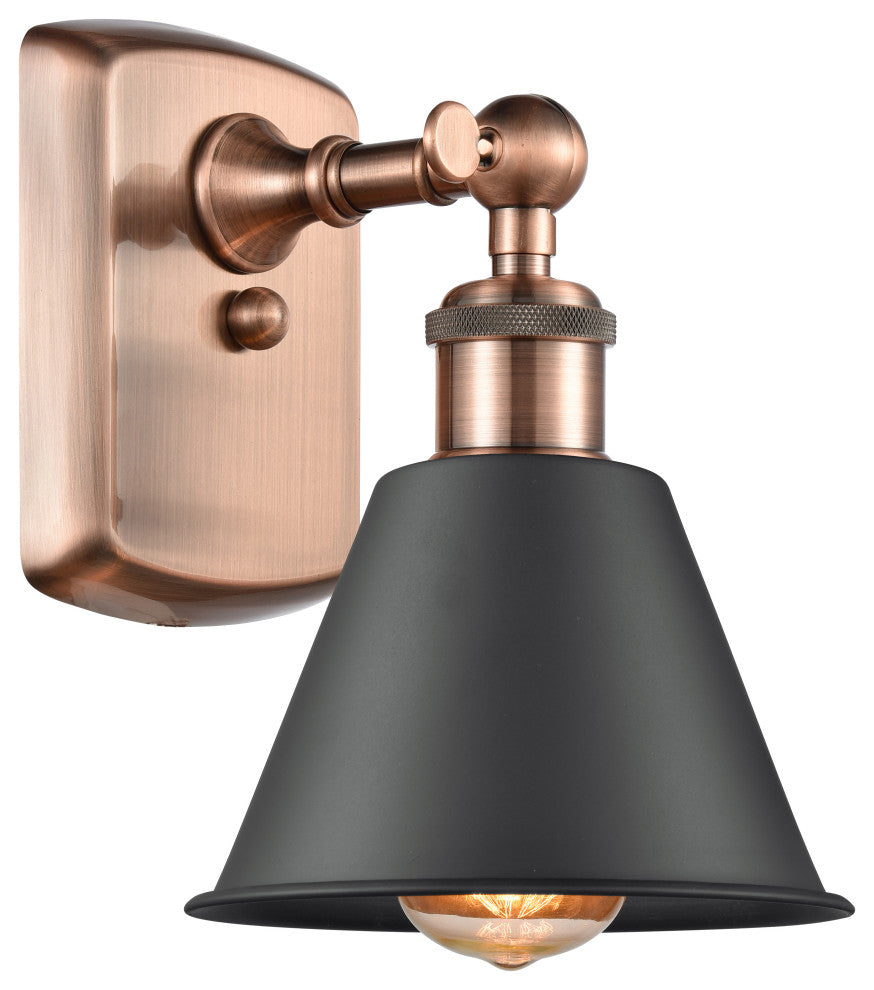 Innovations 516-1W-AC-M8-BK-LED 1-Light Sconce, Antique Copper